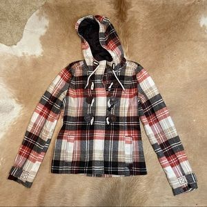 🔥🔥🔥 LIKE NEW! Abercrombie Plaid Coat - Size small. Hot style!! 🔥